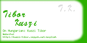 tibor kuszi business card